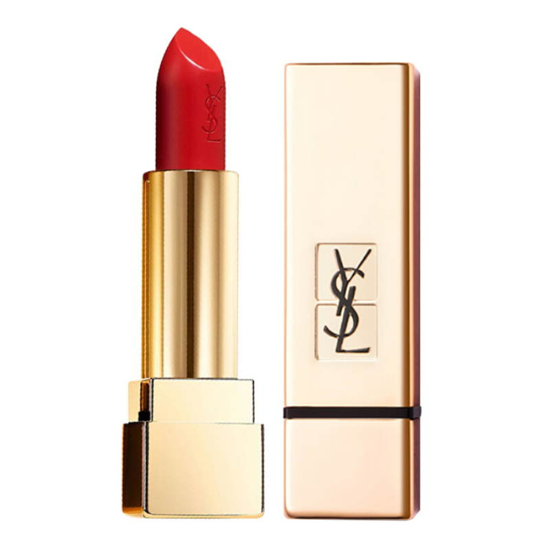 saintlaurent圣罗兰口红方管1号正红色视频