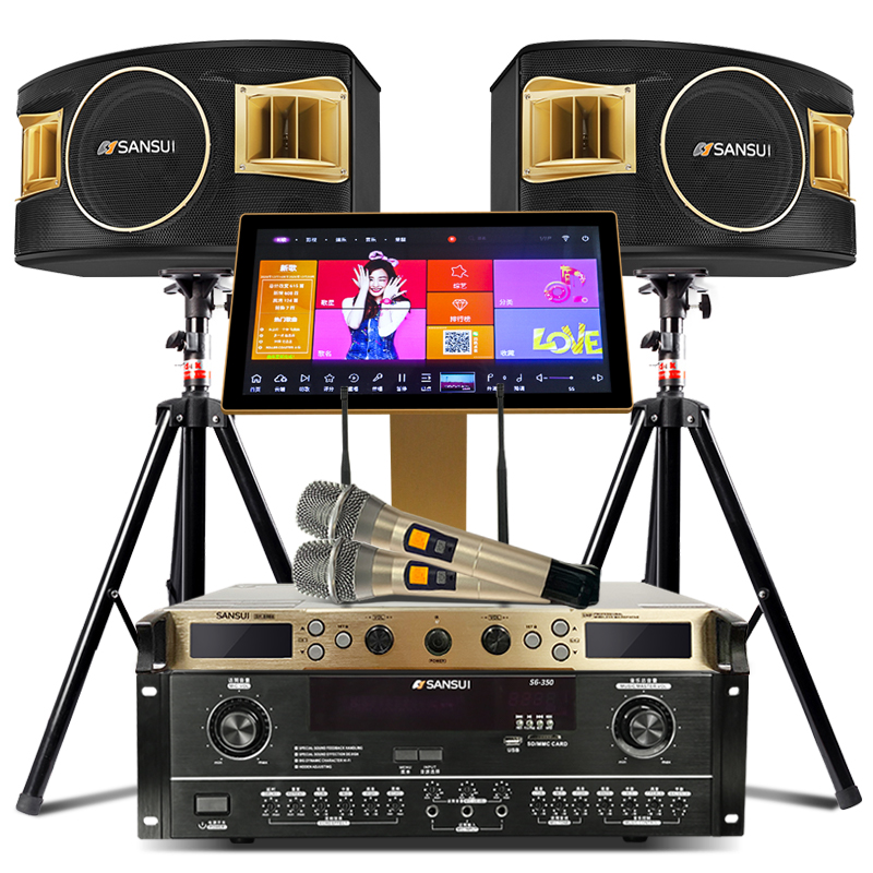 山水(SANSUI)SP2-11家庭KTV音响套装家庭影院卡拉OK专业设备舞蹈教室家用卡包蓝牙音箱功放话筒拓浦发点歌机