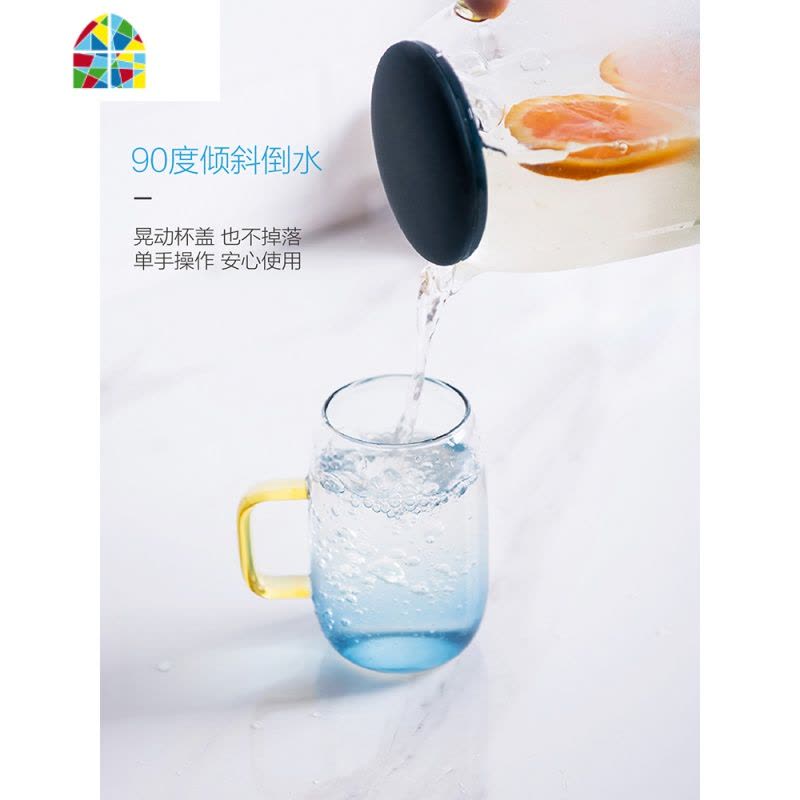 态生活现代简约轻奢风家用云石冷水壶玻璃防爆耐热装送礼水壶套装 FENGHOU 水杯单只凉水壶图片