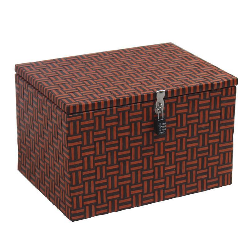 加锁收纳箱带锁收纳盒能上锁的储物箱大容量带锁收纳箱小盒子 三维