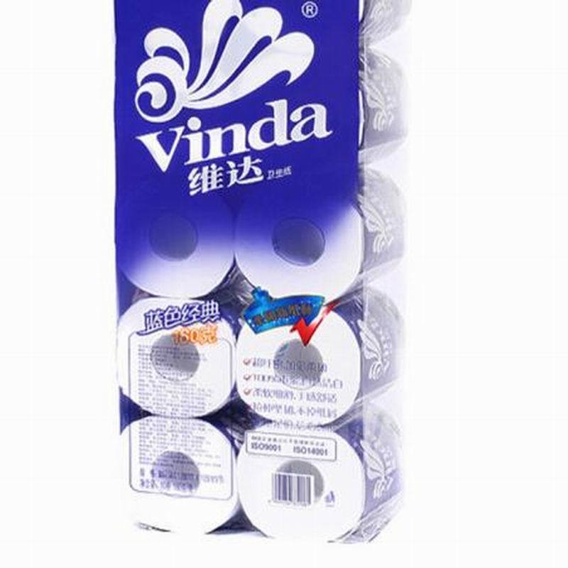 LTSM 维达 卷纸空芯卫生纸厕纸3层160g*10卷蓝色经典V4068 (10卷/提)