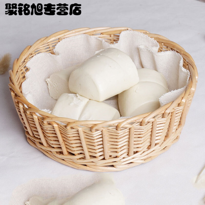 水果篮藤编收纳篮水果盘水果篮客厅果盘家用馒头筐藤编收纳筐果盘创意简约果篮