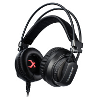 西伯利亚(XIBERIA)V10 电竞游戏耳机头戴式7.1声道重低音7彩发光电脑耳麦吃鸡耳机 灰色