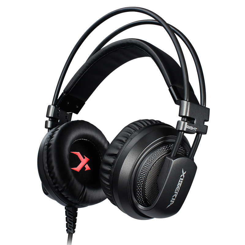 西伯利亚(XIBERIA)V10 电竞游戏耳机头戴式7.1声道重低音7彩发光电脑耳麦吃鸡耳机 灰色
