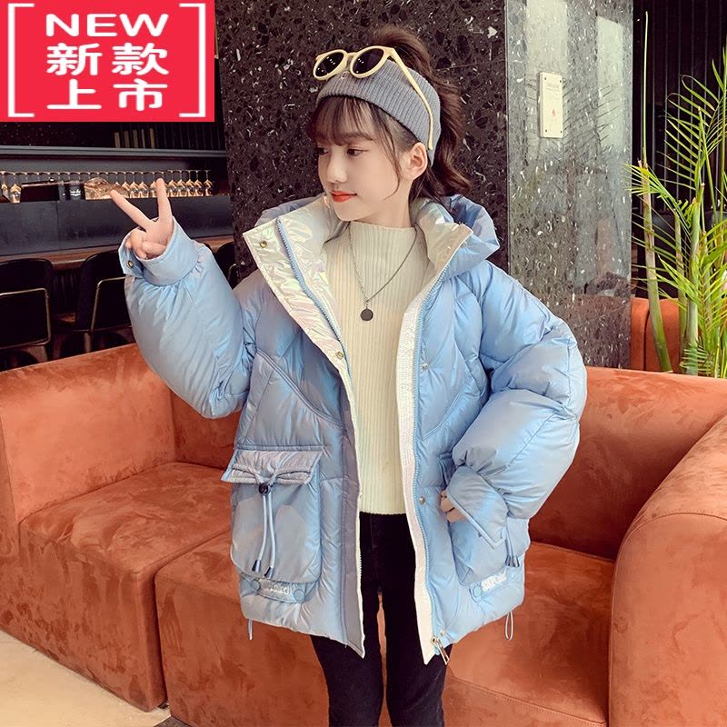 可莉允女童羽绒棉衣2022新款冬装中大儿童加厚棉服12岁中长棉袄免洗冬季图片