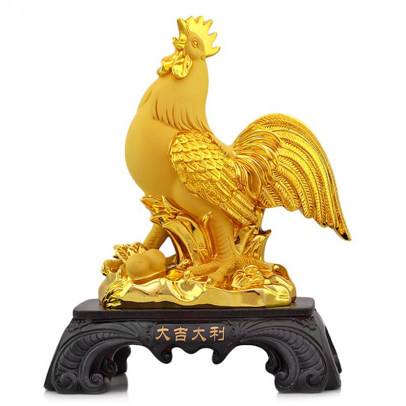 美帮汇金鸡摆件鸡生肖鸡工艺品大公鸡摆设卧室房间装饰品高清大图