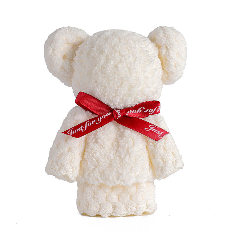 智美环球 小熊毛巾伴手礼盒 珊瑚绒小熊 混色+手提(20份)