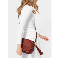 [直营]迈克·科尔斯(MICHAEL KORS) 女士Brooklyn中号真皮荔枝纹铆钉镶边包盖式单肩斜挎包