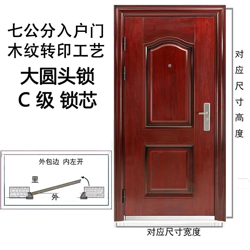 诚智旺 防盗门 单开 /套高清大图