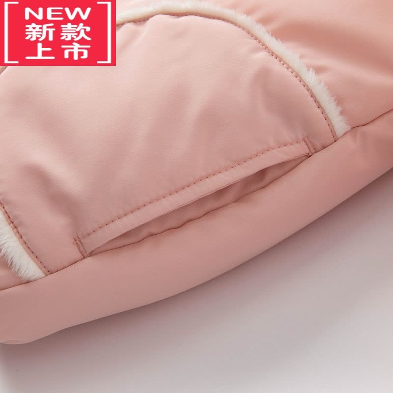 可莉允童装女童棉服冬装新款女宝宝洋气棉衣小女孩加绒外套图片