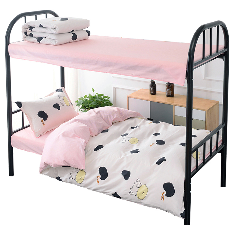 美帮汇床上三件套女风寝室全棉床单单人男学生宿舍被子套装六件套0.9高清大图