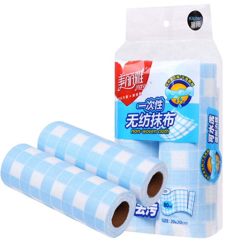 美丽雅 一次性无纺抹布 洗碗巾 洗碗布高清大图
