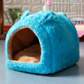 狗狗窝冬天保暖封闭式季四猫窝冬季房子型宠物小型犬通用泰迪网红 蓝色：送毛毯 M-中型