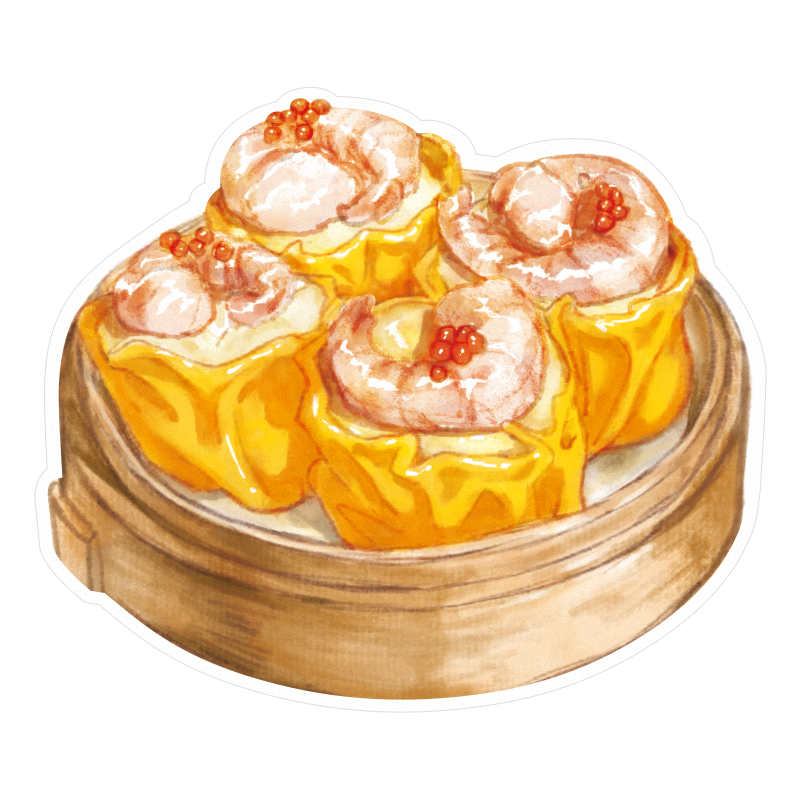 [正版]粤式早茶-干蒸 水彩手绘风点心异型带邮资明信片 新中式广州邮政定制可邮寄 文创旅游节日祝福收藏馈赠文化礼品中商高清大图