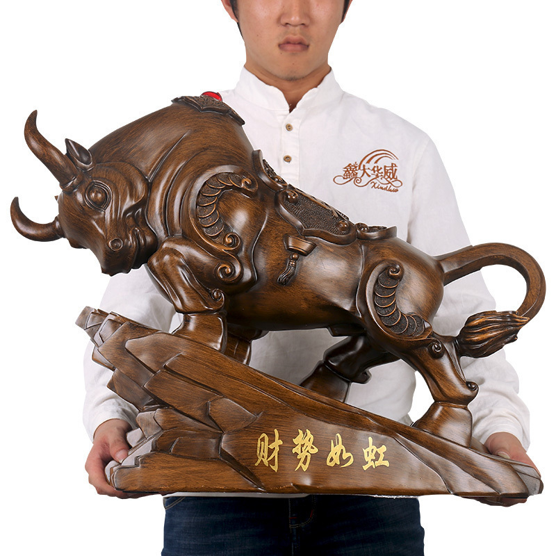 旺财风水神牛摆件华尔街牛办公室家居客厅装饰品开业乔迁礼品_653_573