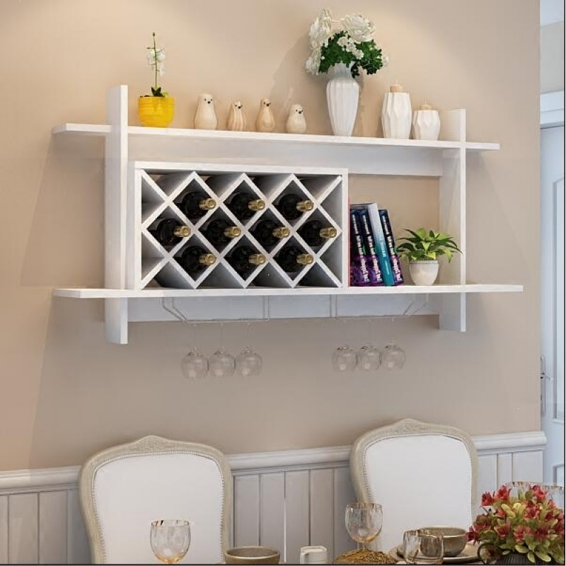 简约墙上酒柜壁挂式创意红酒架客厅格子墙壁装饰置物架装饰