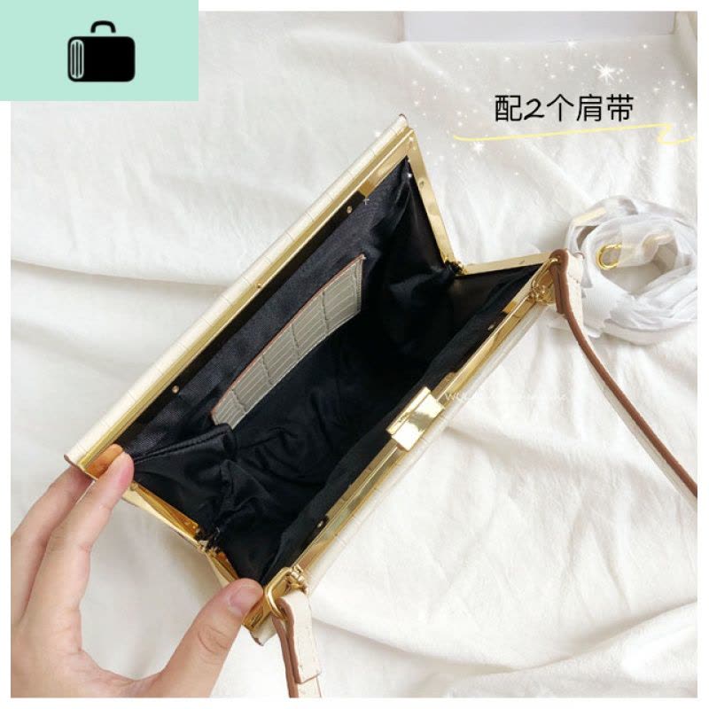 2020 新款韩国时尚气质石头纹腋下包女单肩复古金属夹子包斜挎包NEW LAKE女斜挎包图片