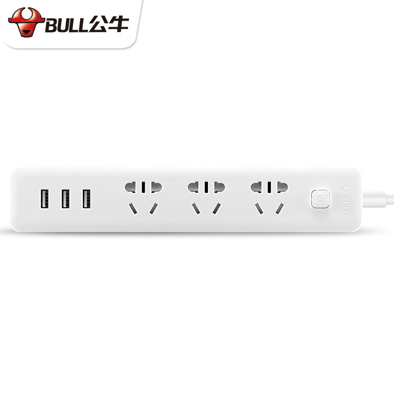 公牛（BULL）USB插座魔方插座创意多功能智能无线转换插排立式手机充电小排插板线板 3米3个USB