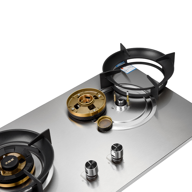 2953不锈钢面板燃气灶双头灶台式嵌入式天然气灶具节能环保JZT-G8333高清大图