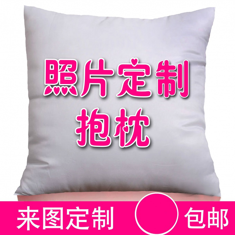美帮汇DIY来图定制订做照片抱枕创意明星枕头被子肖战 一博学生靠枕 双面印制超柔软宝宝绒 大号50x50cm含枕芯