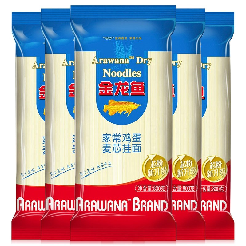 金龙鱼家常系列鸡蛋挂面800g*5