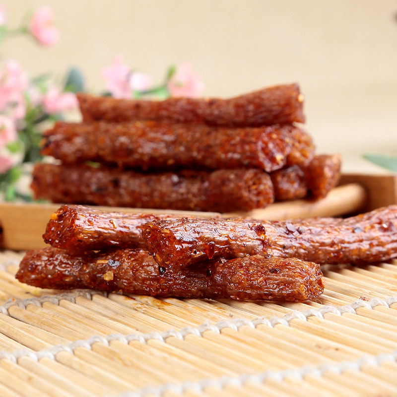 素火爆鸡筋辣条麻辣素食面筋8090后怀旧零食小吃多省 50袋大包装