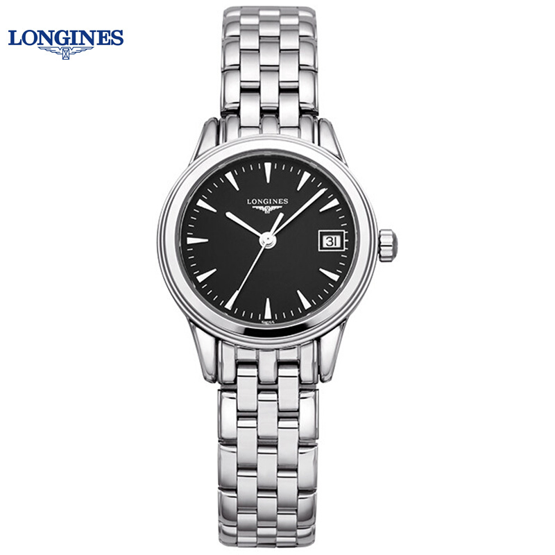 浪琴(LONGINES) 军旗系列 金属表带 商务石英表女士腕表L4.216.4.52.6