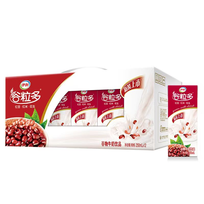 伊利谷粒多红谷牛奶饮品250ml*12盒
