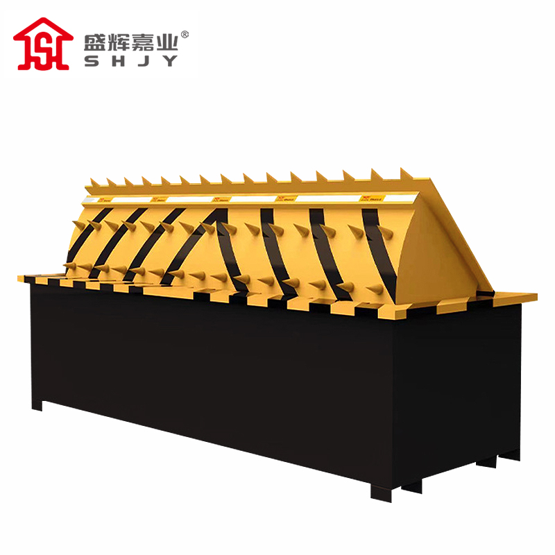 盛辉嘉业 全自动液压翻板路障机电动升降带刺道路设施防撞阻车器定制方案 全自动液压翻板路障机10米