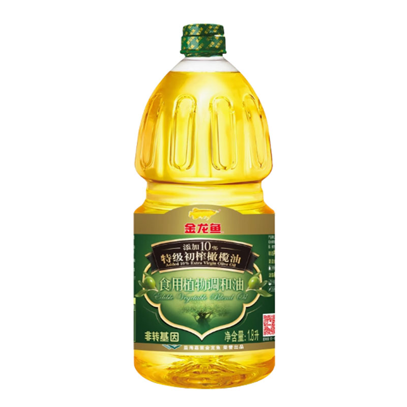 金龙鱼橄榄食用植物调和油1.8L桶装家用煎炸烹饪食用油高清大图