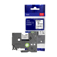 京贤TZe-Z221标签机色带 带芯片 9mm白底黑字 适用兄弟PT-E115标签纸打印机PT-D200 550W一支