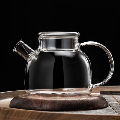 透明玻璃盖1000ml 单壶不配炉 电陶炉加热玻璃烧水壶耐热加厚煮水壶茶具养生泡茶水果花茶壶套装
