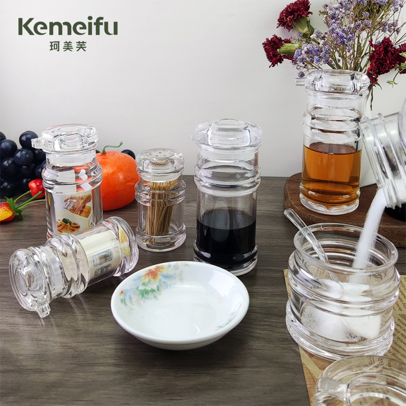 珂美芙 透明亚克力油瓶味瓶 四件套 套高清大图