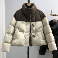 年新款棉服女冬韩版宽松加厚棉衣时尚棉袄潮流休闲小个子外套 M 杏色