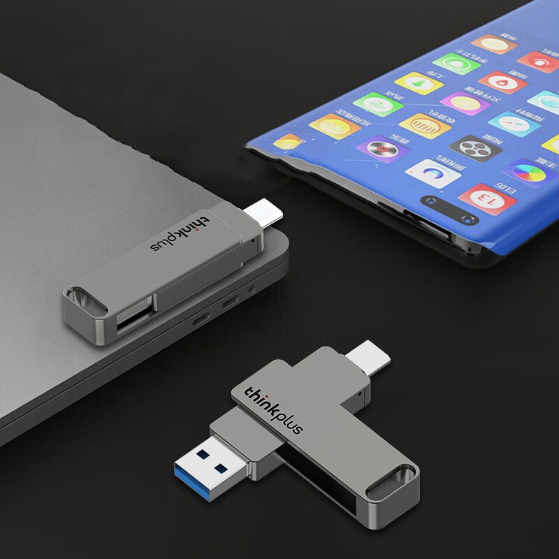 ThinkPlus联想 USB3.2固态U盘 灰色 MU110Pro-512G 个高清大图