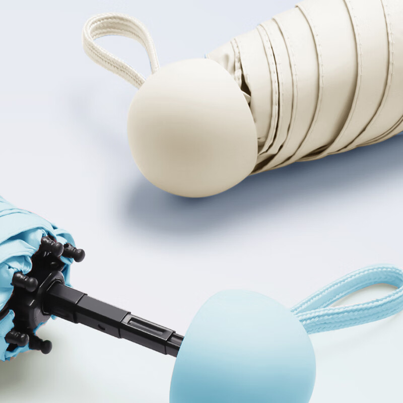 金丝莉 晴雨胶囊伞 杏黄/天空蓝 颜色随机高清大图