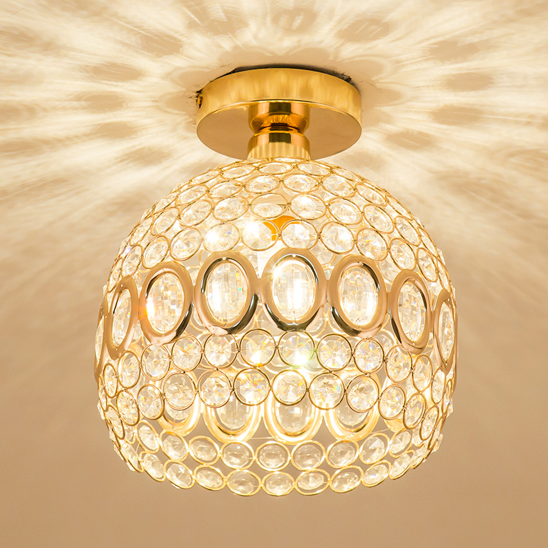 苏宁优购美式小吊灯阳台过道灯走廊灯玄关楼梯衣帽间灯厅灯欧式水晶