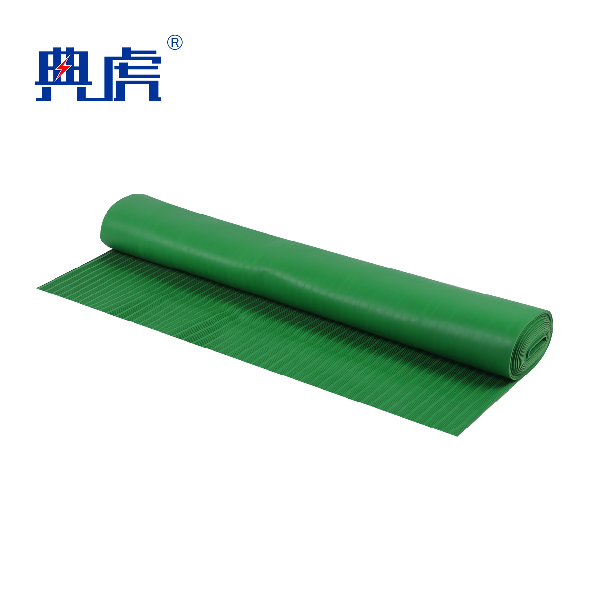 典虎 绝缘胶垫 绿色条纹3mm*1m*5m 卷高清大图