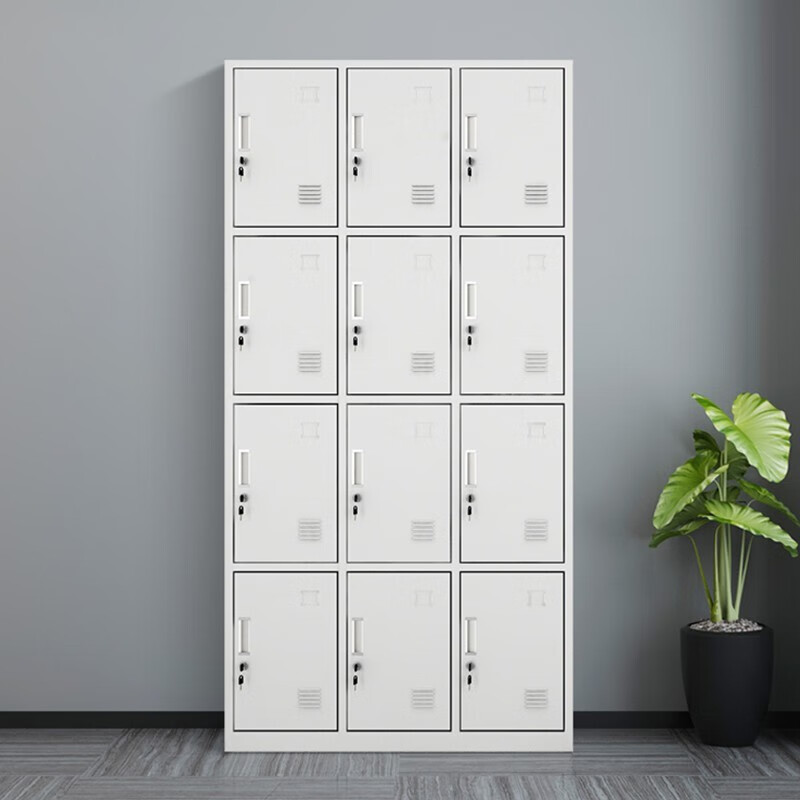 依诗幕铁皮柜十二门储物柜带锁柜子 12门900*350*1800mm高清大图