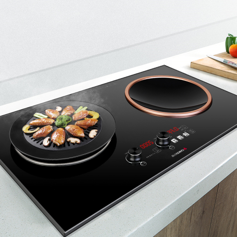 灶嵌入式 电磁灶大功率双头 电磁炉双灶套装 台式镶嵌式双磁电炉电灶