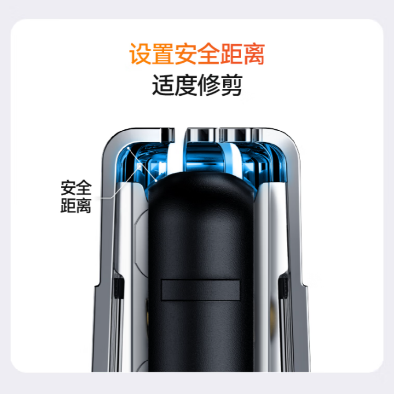 有色(yoose)剃须刀鼻毛修剪器电动便携刮胡刀二合一 D1-T 小魔方青春版 午夜蓝高清大图