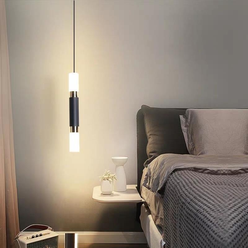 长条餐厅吊灯现代简约三头创意个性北欧轻奢小吊灯单头吧台灯床头