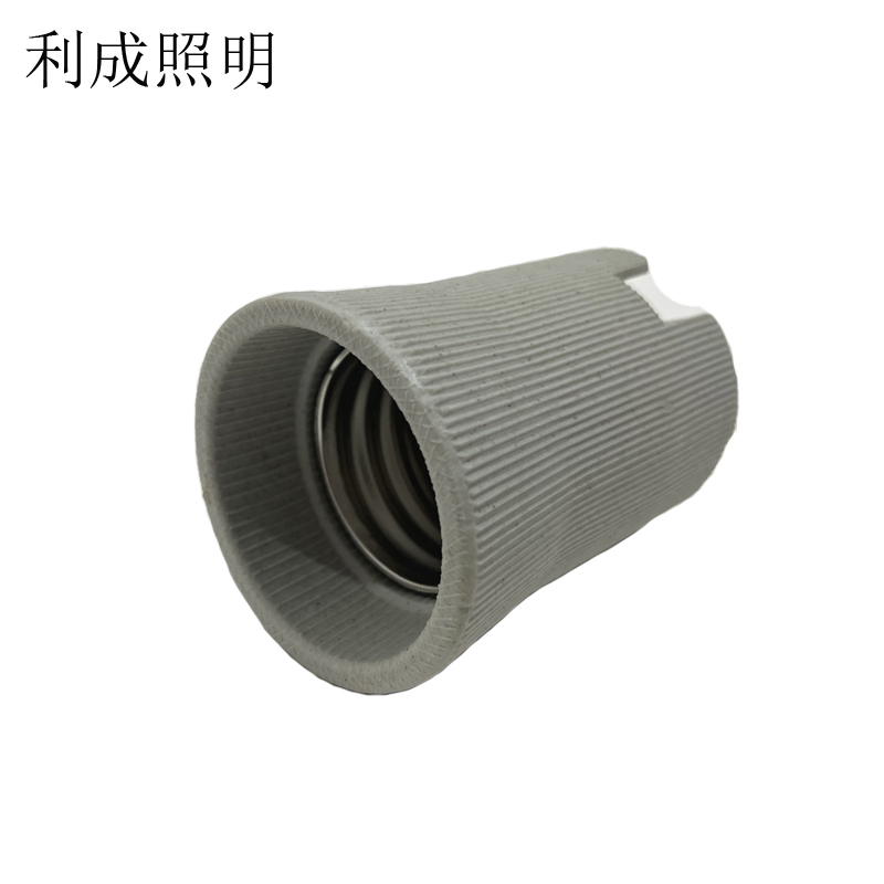 利成照明 陶瓷灯头 螺口E40高清大图