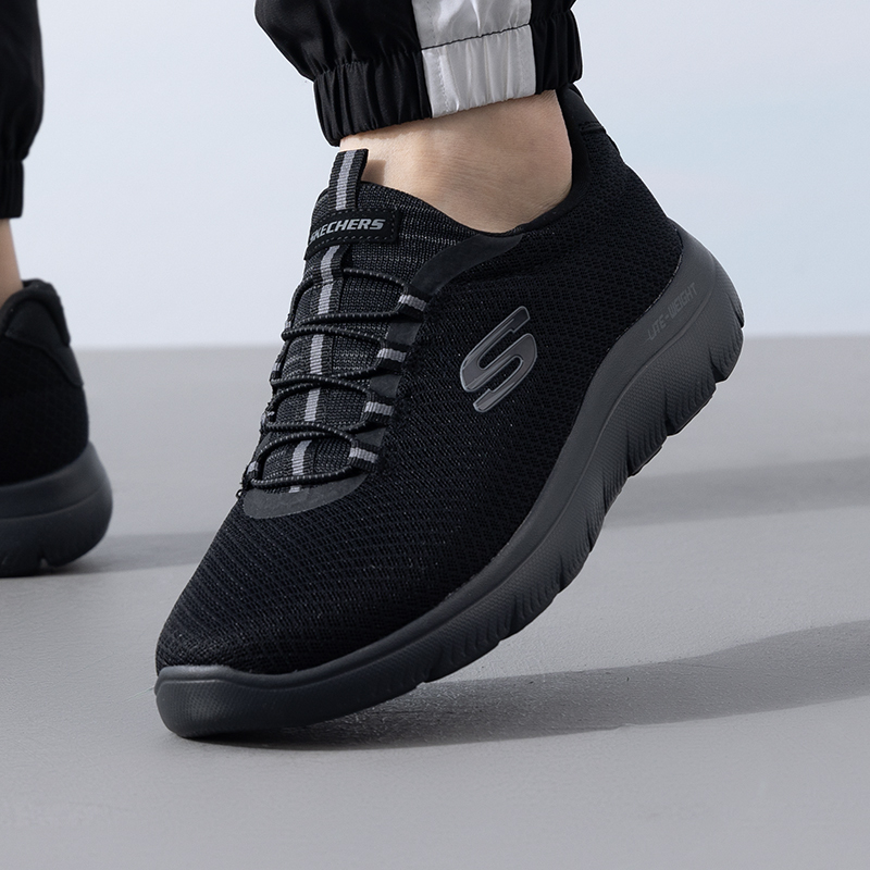 Skechers斯凯奇男鞋新款轻便透气耐磨运动休闲鞋52811-BBK ZP