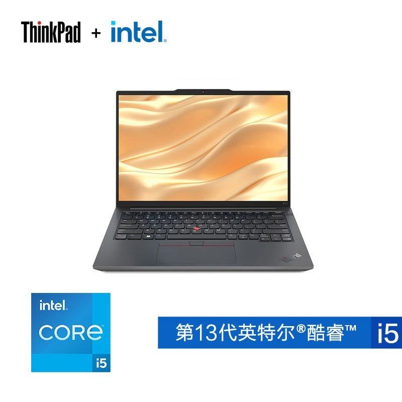 2023款联想ThinkPad E14 BRCD 14英寸 轻薄办公商务笔记本电脑 定制(酷睿I5-13500H 16G 1TBSSD 高清屏) 黑色图片