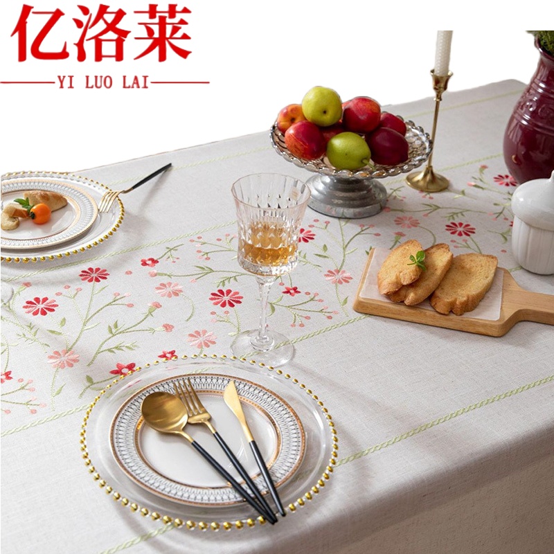 亿洛莱 布艺桌布 140*140cm 张高清大图