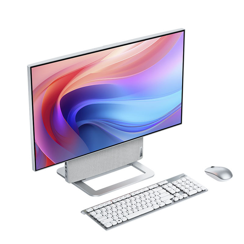 联想(Lenovo)YOGA 27 可旋转27英寸QHD屏一体台式电脑(R7-7840H 16G 1TSSD 集显 2K高清 w11 银色)官方标配高清大图