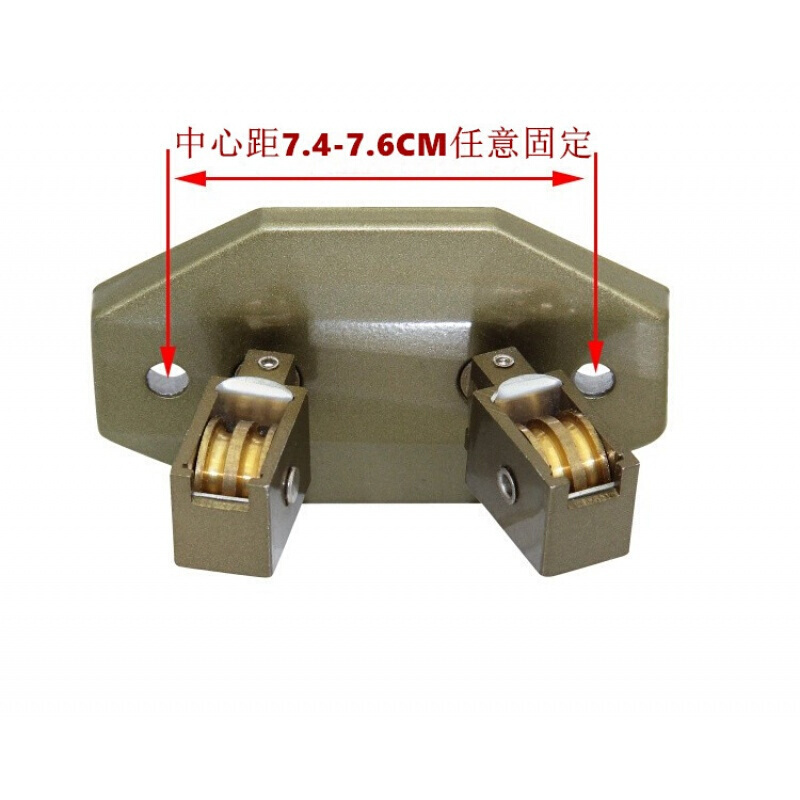 晾衣架配件转角器 手摇双杆升降凉衣架定位转向器万向滑轮通用 8118香槟色_894