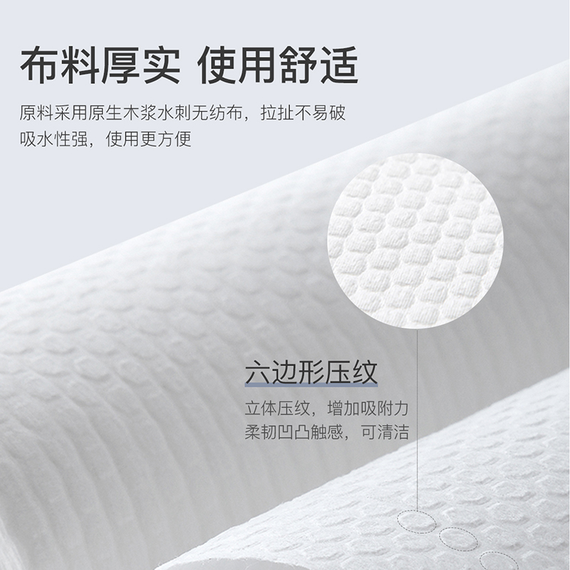 [苏宁宜品]懒人抹布50片*6卷可水洗厨房专用纸一次性洗碗布干湿两用吸油吸水清洁高清大图