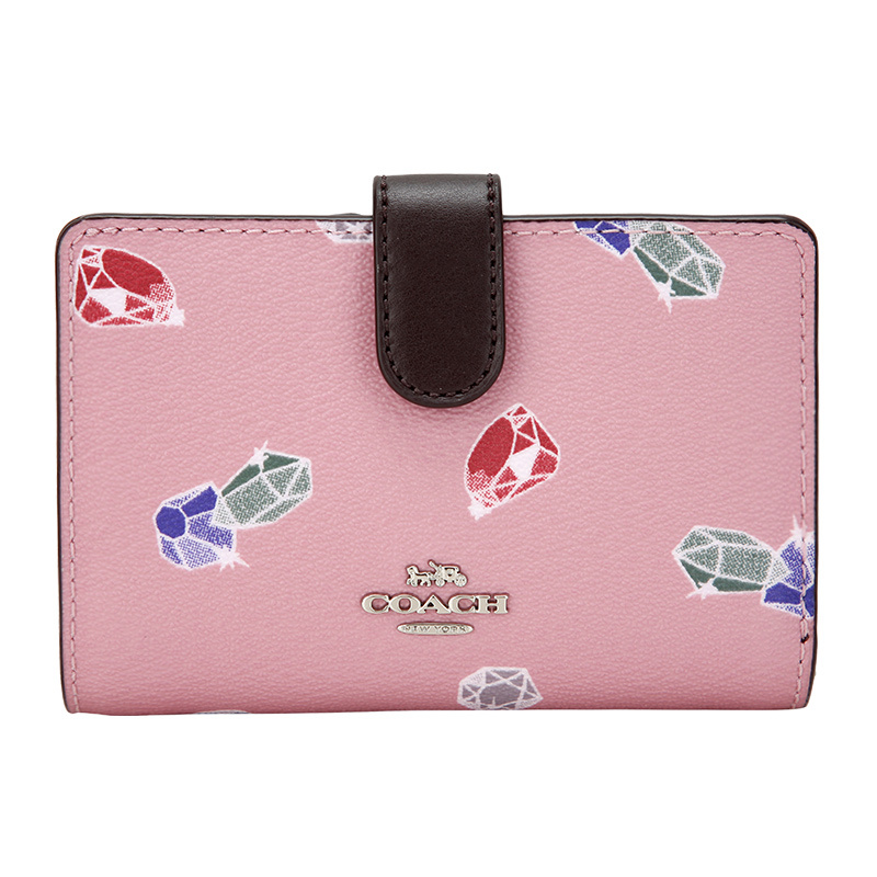 蔻驰 Coach 女士钱包 卡包f73467 Svosm Coach 蔻驰奢侈品女士迪士尼黑暗童话系列玫瑰粉红色皮革短款钱包钱夹女 价格图片品牌报价 苏宁易购蔻驰 Coach 箱包苏宁自营店